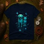 Celestial Dog and Cat Glow Space Pet Lover T-Shirt