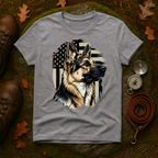 German Shepherd American Flag T-Shirt