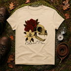 Eternal Purr Cat Skull Gothic Floral T-Shirt