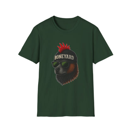 Punk Rock dog T-Shirt, Cool Graphic Tee, Music Lover Shirt, Festival Outfit, Unique Gift for Teens, Boneyard Design