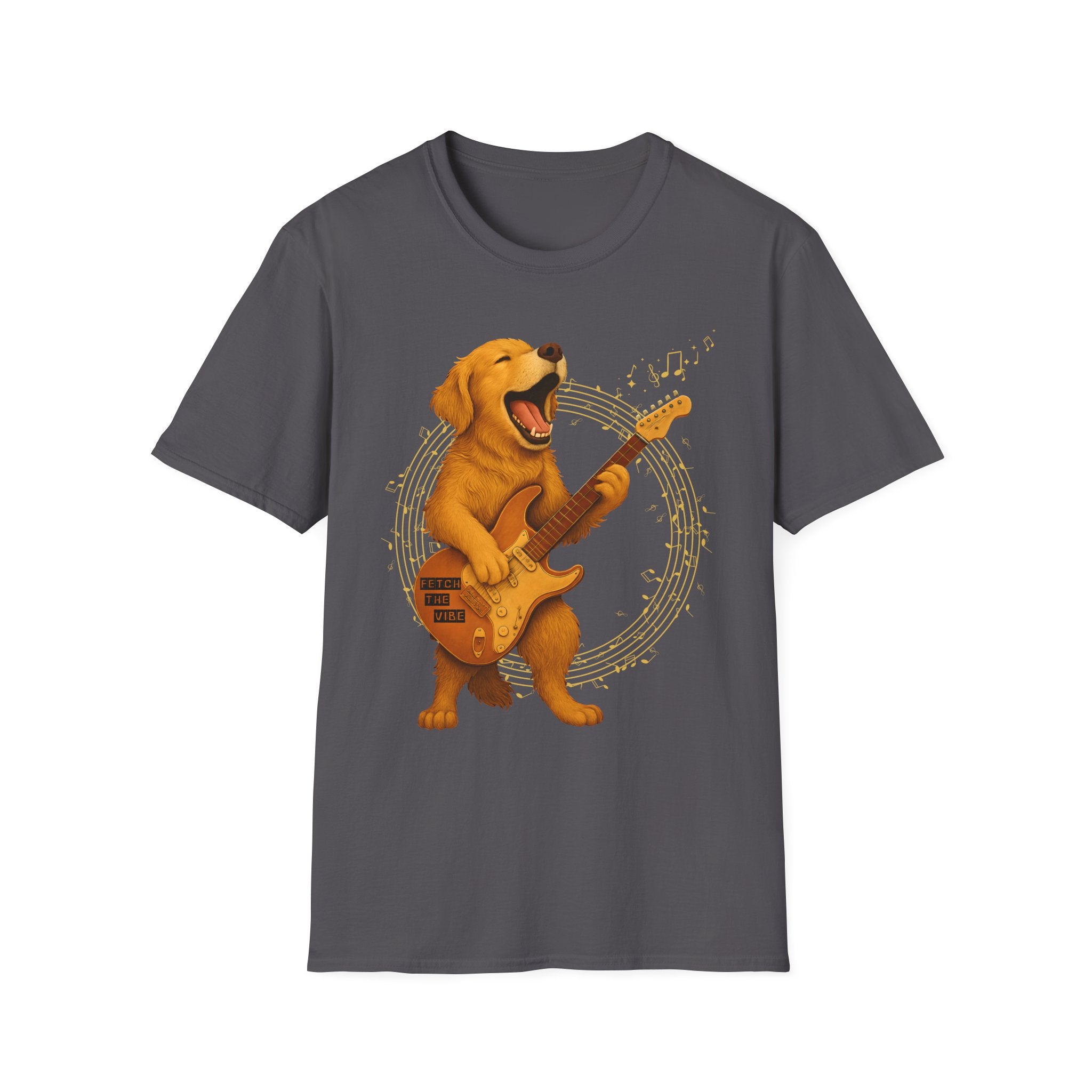 Rocking Golden Retriever Guitar Shirt