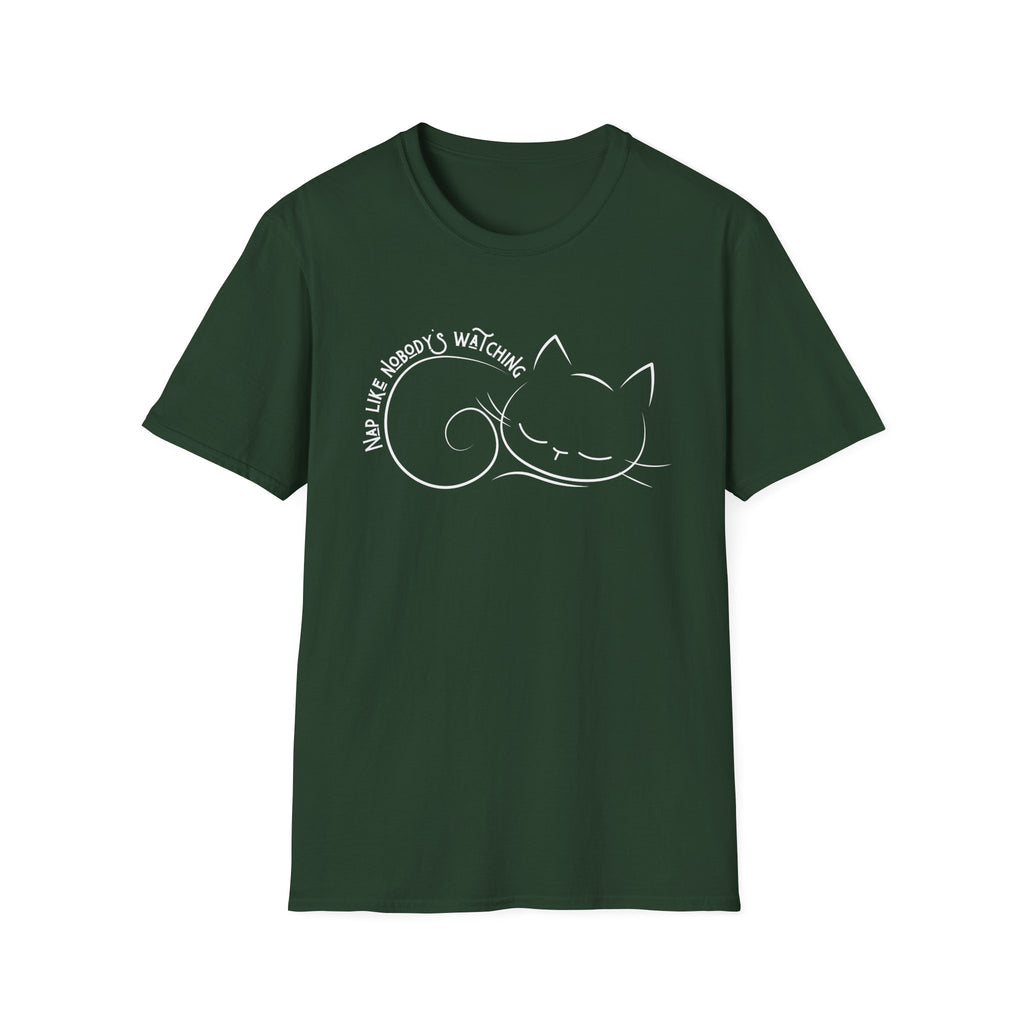 Nap Like Nobody's Watching Cat T-Shirt