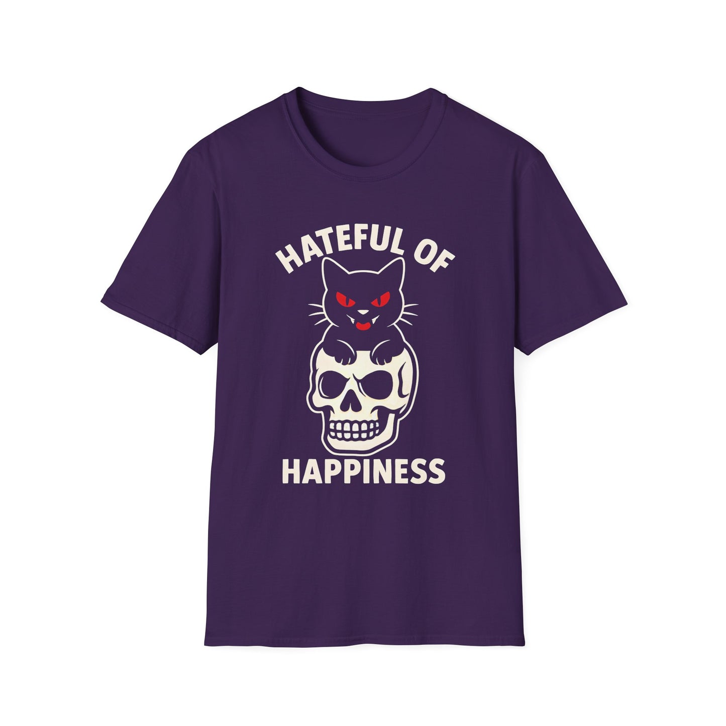 Evil Cat Skull T-Shirt | Hateful of Happiness Graphic Tee