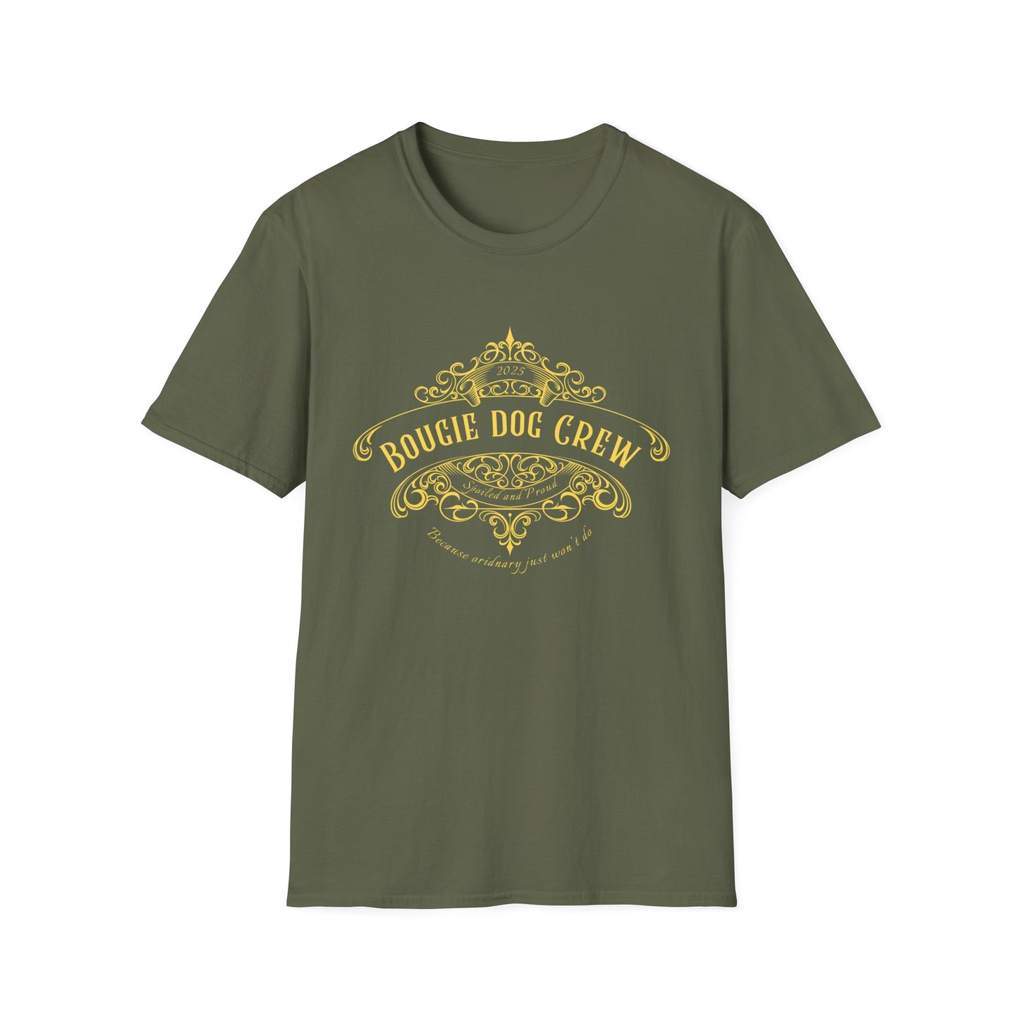 Bougie Dog Crew T-Shirt — Spoiled Dog Mom Tee
