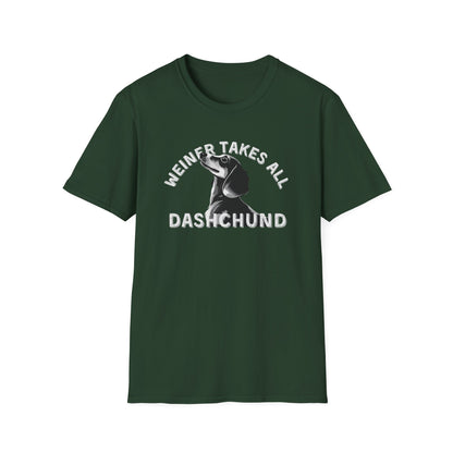 Funny Dachshund Shirt – Weiner Takes All T-Shirt