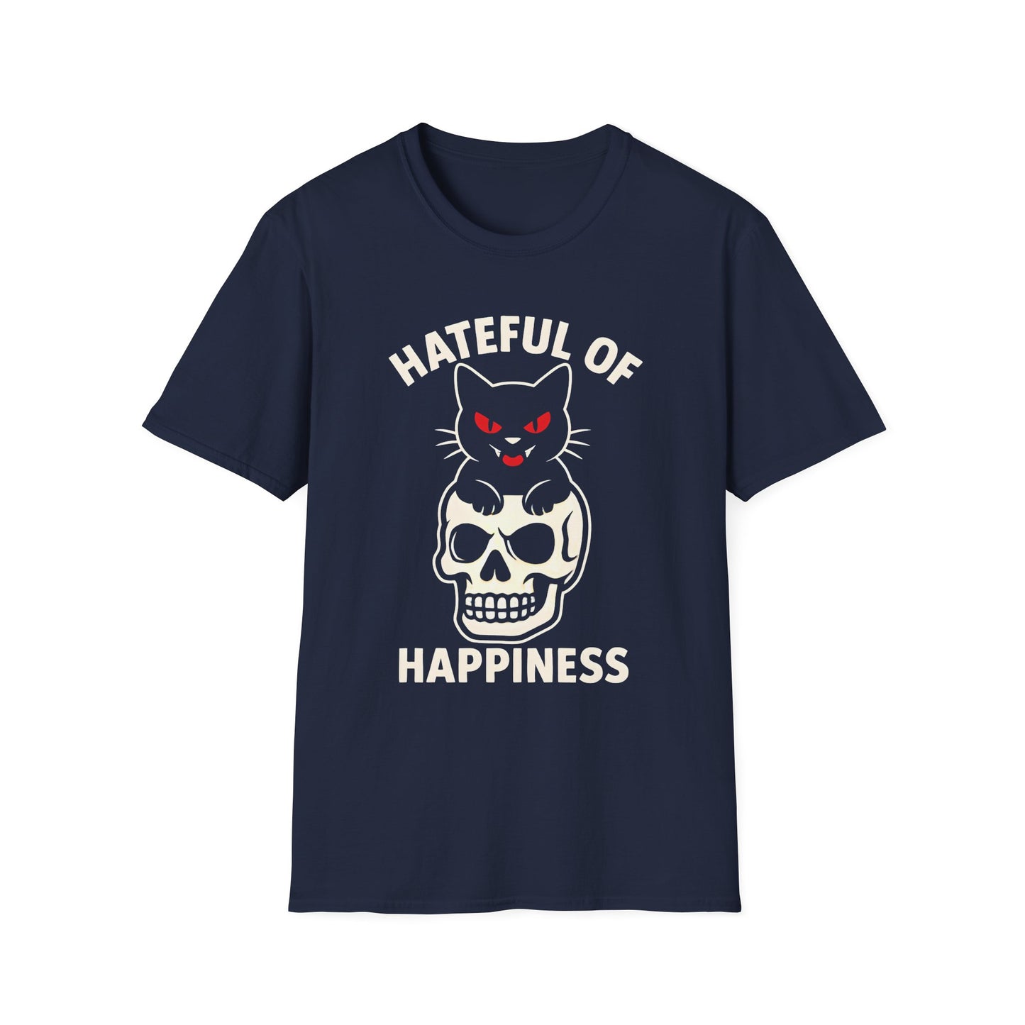Gothic Cat Skull T-Shirt | Hateful of Happiness Tee | Unisex Graphic Tee for Alternative Fashion Lovers, Halloween Gift, Punk Style, [...]