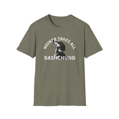 Funny Dachshund Shirt – Weiner Takes All T-Shirt