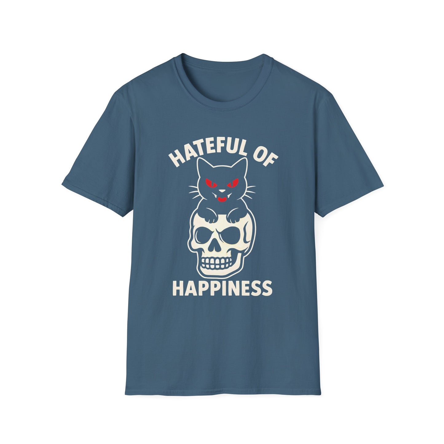 Evil Cat Skull T-Shirt | Hateful of Happiness Graphic Tee