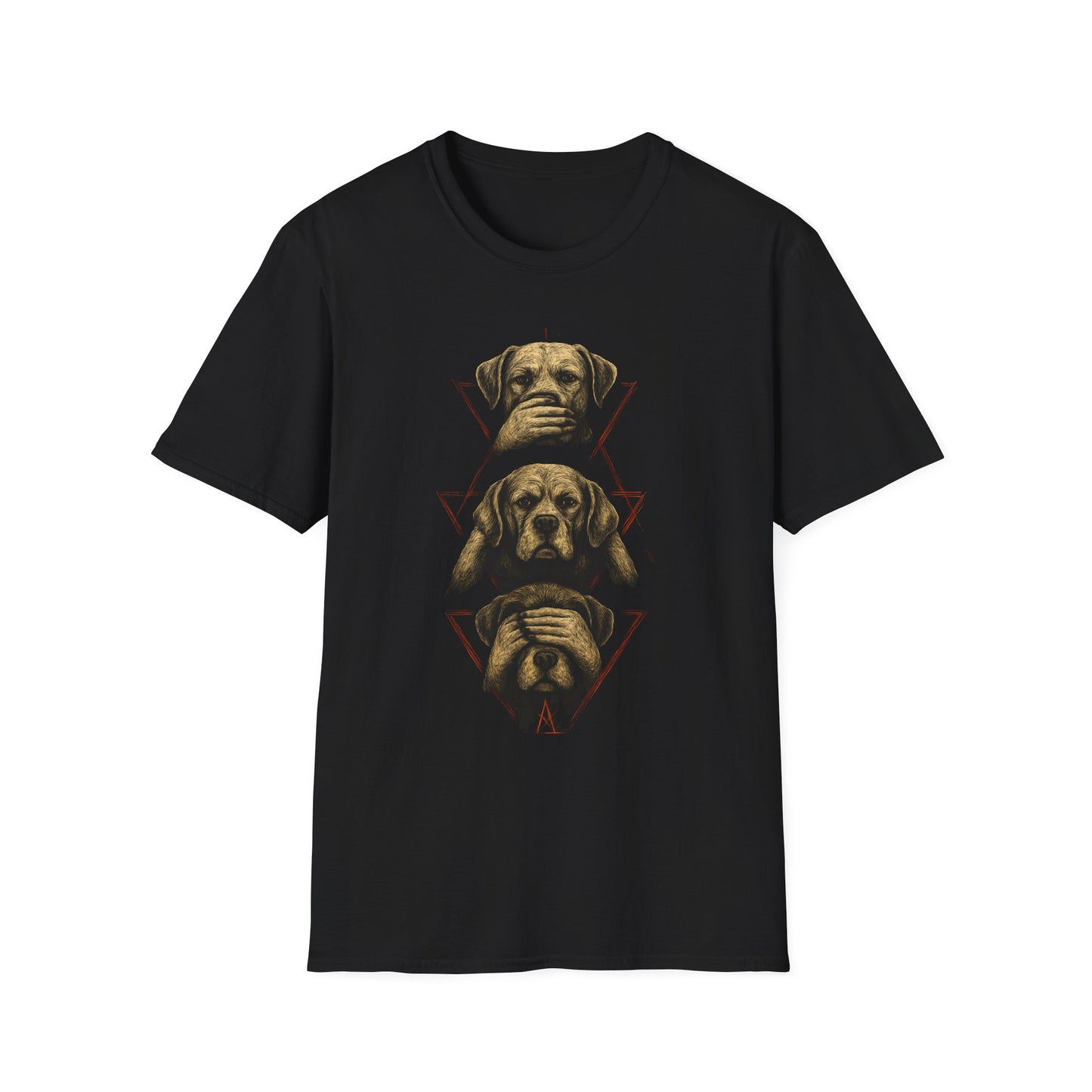 3 Wise Dogs Unisex T-Shirt, Funny Dog Lover Gift, Animal Theme Shirt, Casual Tee, Pet Owner Apparel, Gifts for Dog Lovers