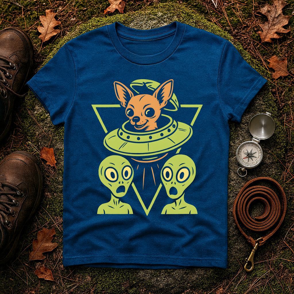 Alien Chihuahua UFO T-Shirt