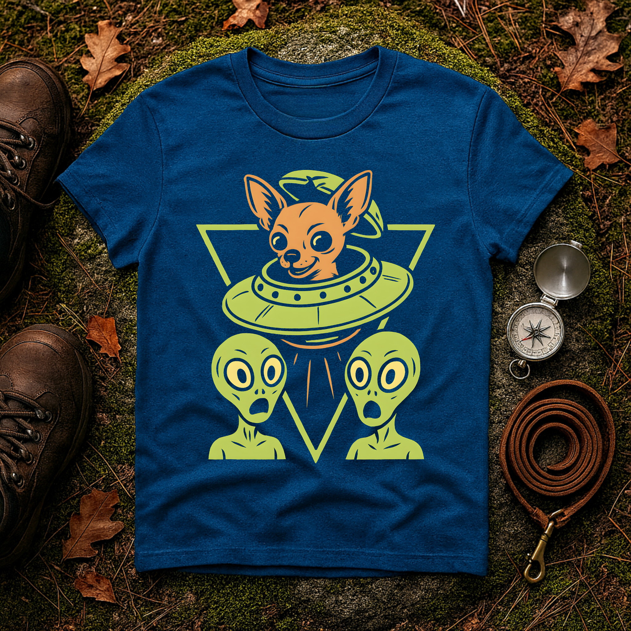 Alien Chihuahua UFO T-Shirt