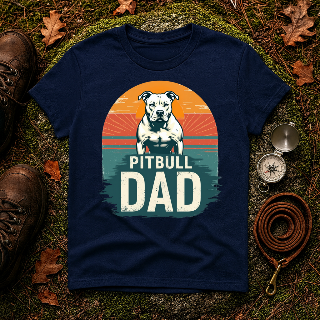 Vintage Pitbull Dad T-Shirt