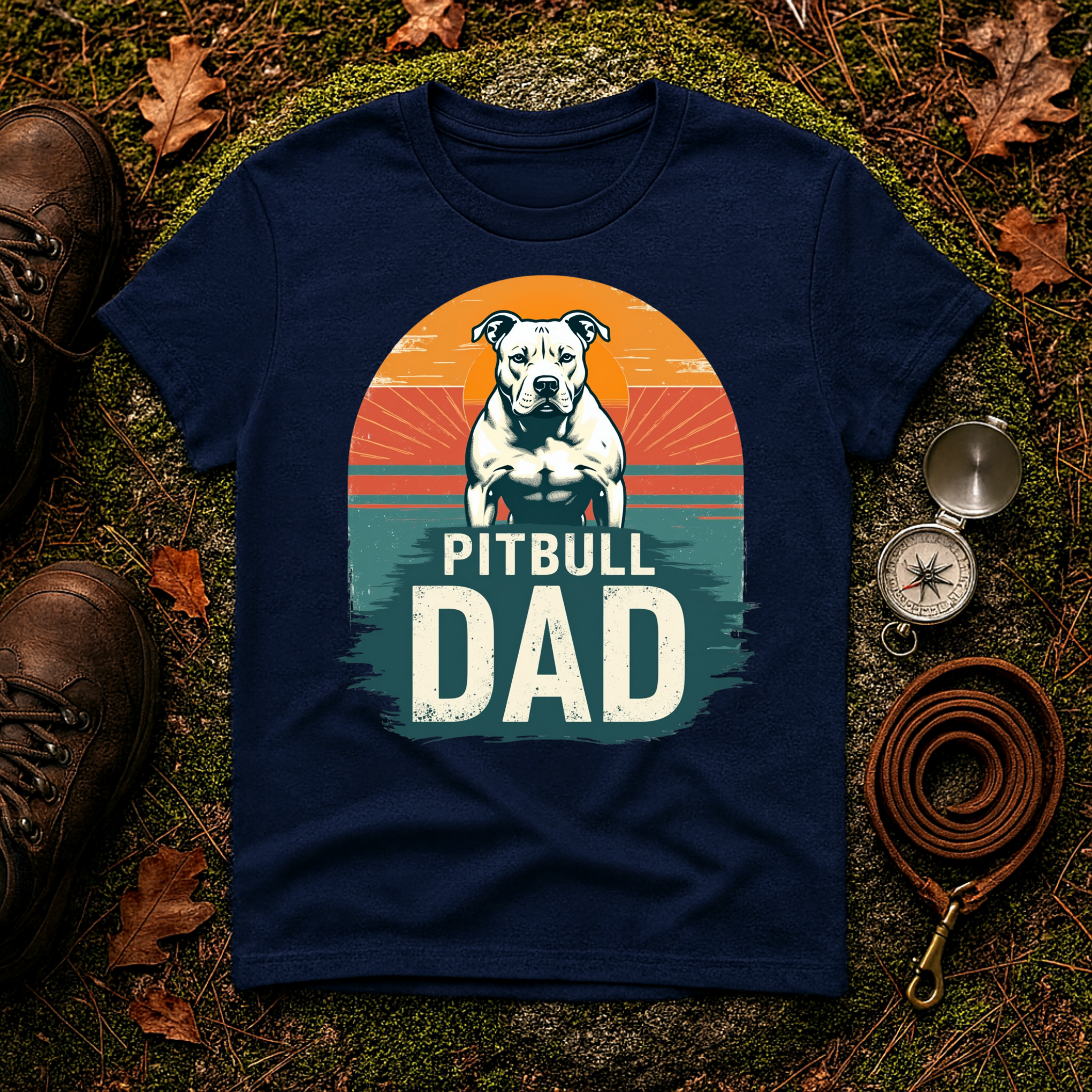 Vintage Pitbull Dad T-Shirt