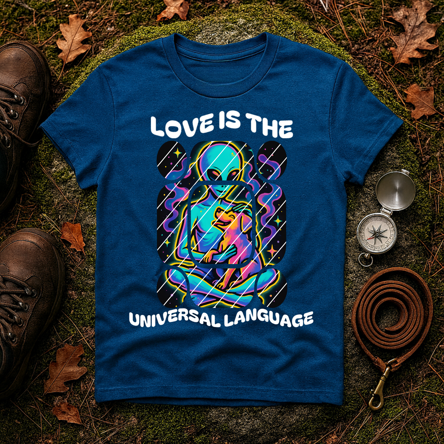 Alien Hug Dog Tee – Love Is The Universal Language
