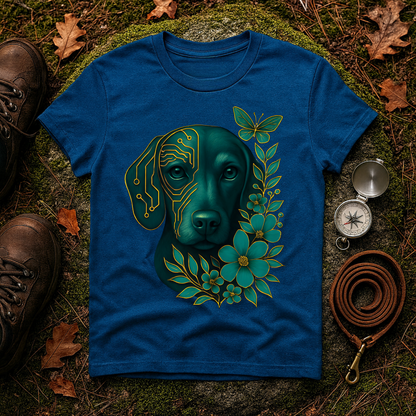 Artistic Dog Lover T-Shirt, Gift for Pet Owners, Nature-Inspired Tee, Birthday Gift, Casual Wear, Unisex Softstyle Tee