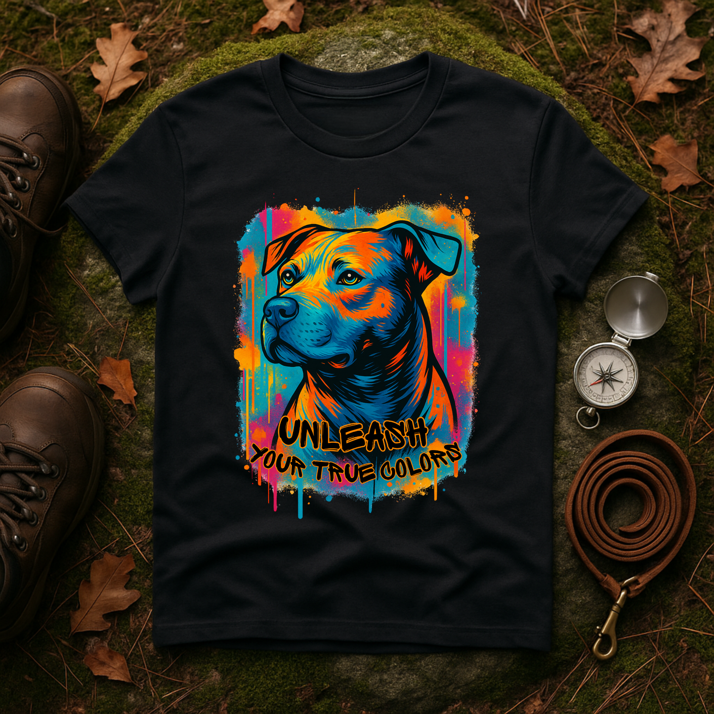 Colorful Pitbull Shirt – Unleash Your True Colors Tee