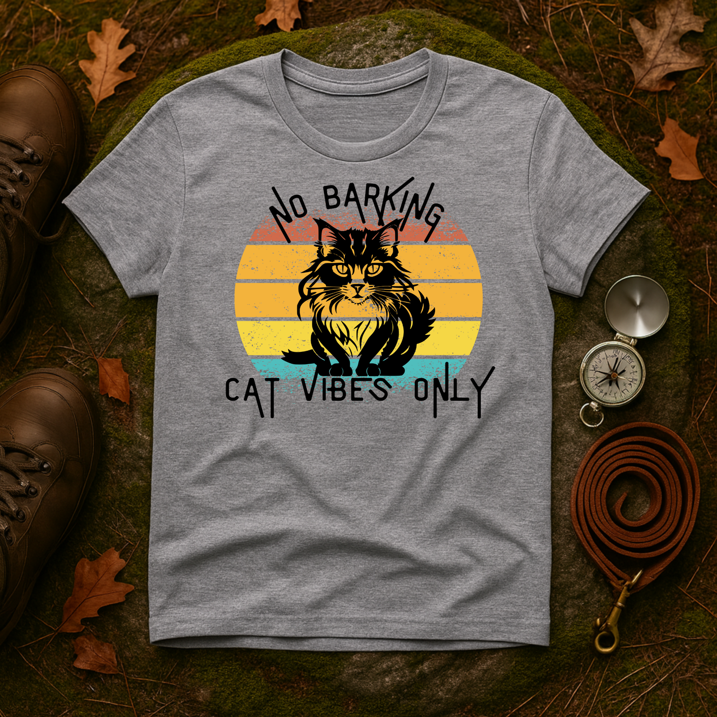 Cat Vibes Only Tee – Funny Retro Cat Lover Shirt