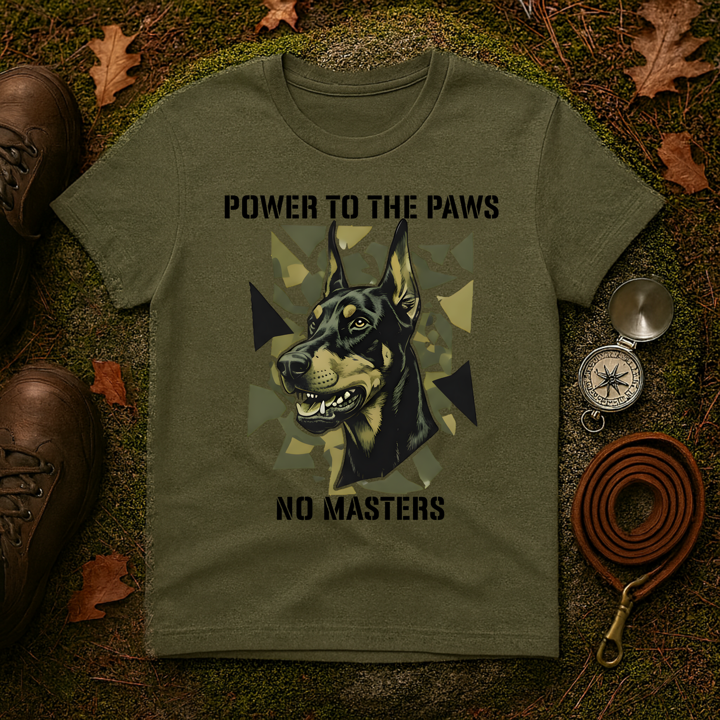 Doberman Power to the Paws T-Shirt