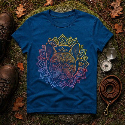 Bohemian French Bulldog Tee, Dog Lover Gift, Mandala Art T-Shirt, Unisex Graphic Top, Cute Pet Owner Apparel, Casual Statement Shirt