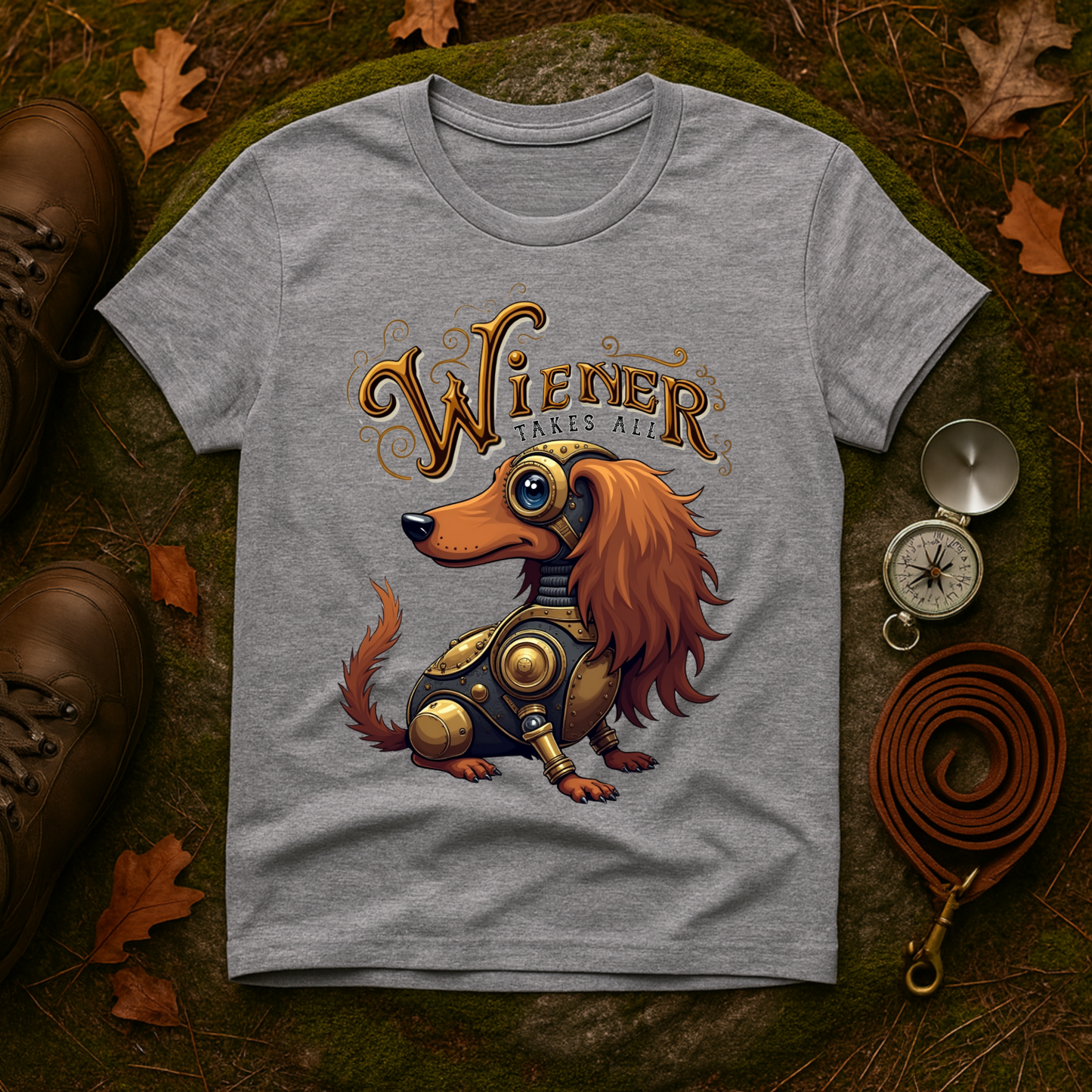 Steampunk Wiener Dog Shirt – Funny Dachshund T-Shirt