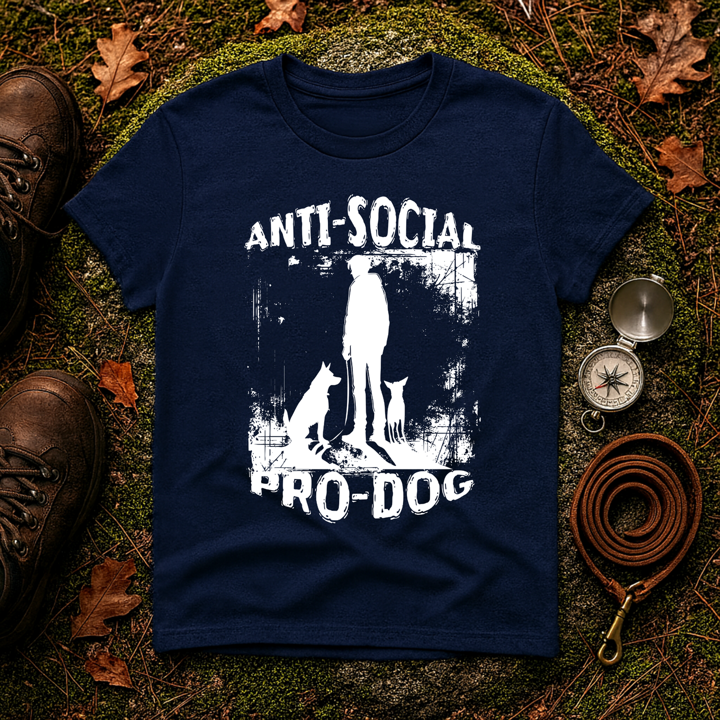 Anti-Social Pro-Dog Funny Dog Lover T-Shirt