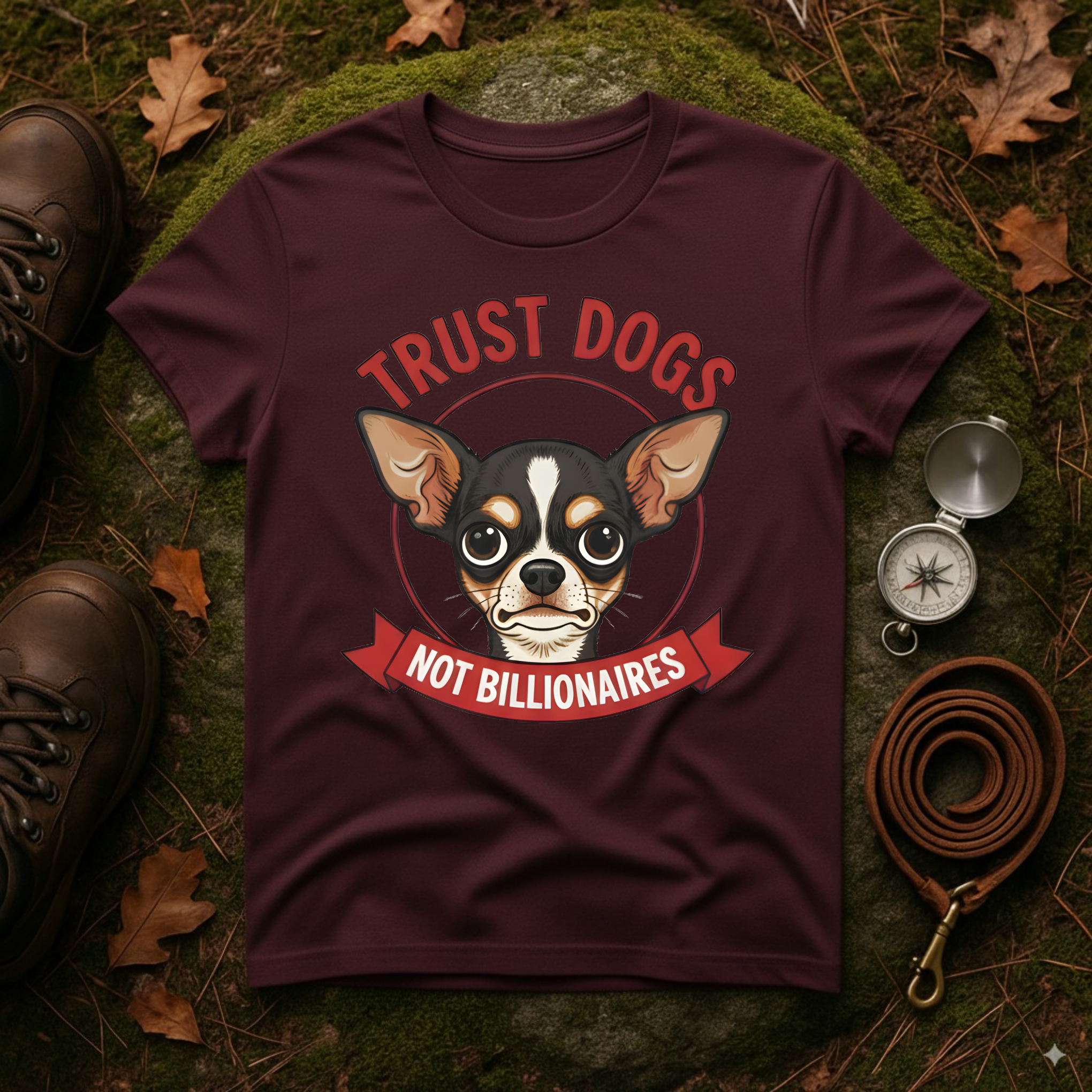 Trust Dogs Not Billionaires Chihuahua T-Shirt