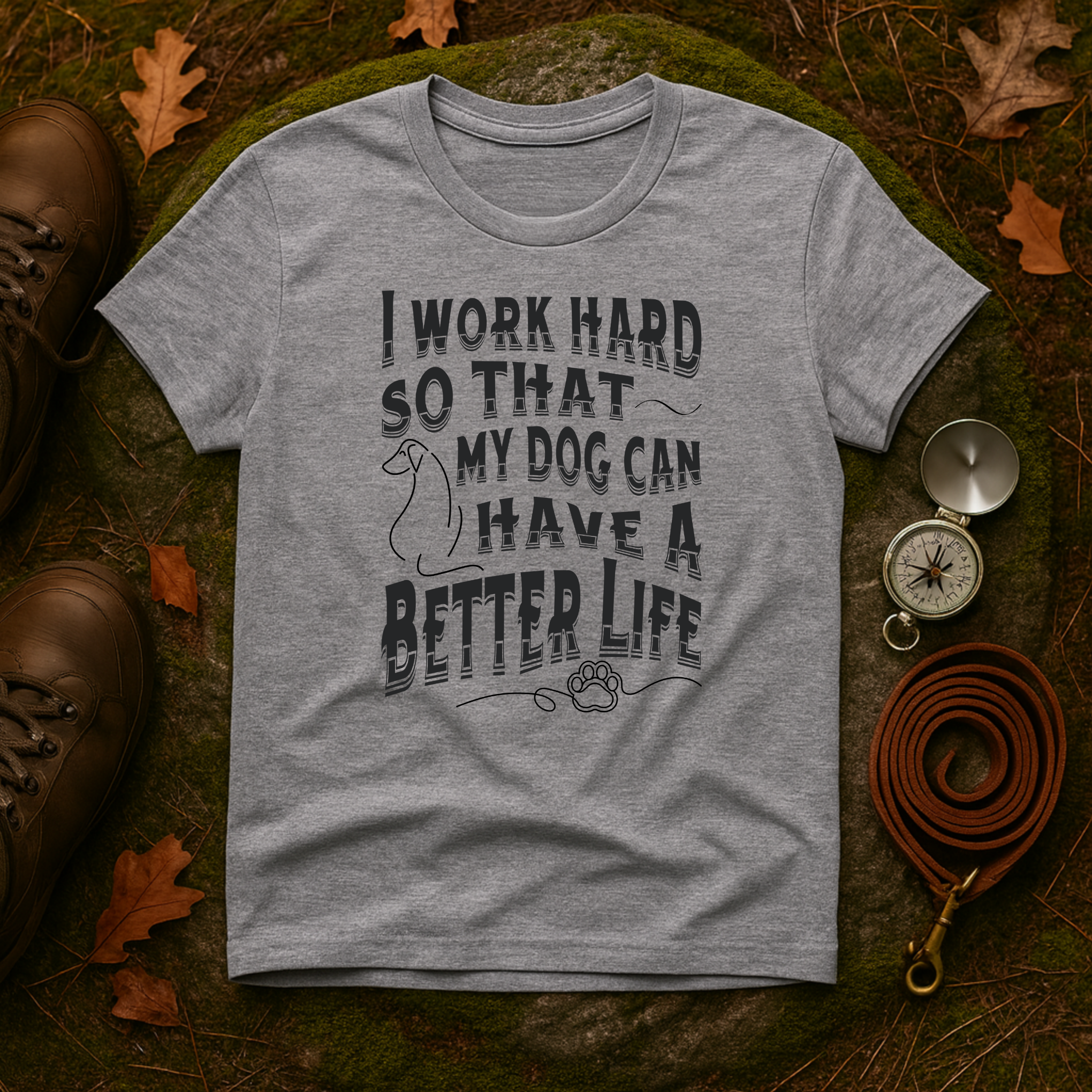 I Work Hard Dog Parent T-Shirt