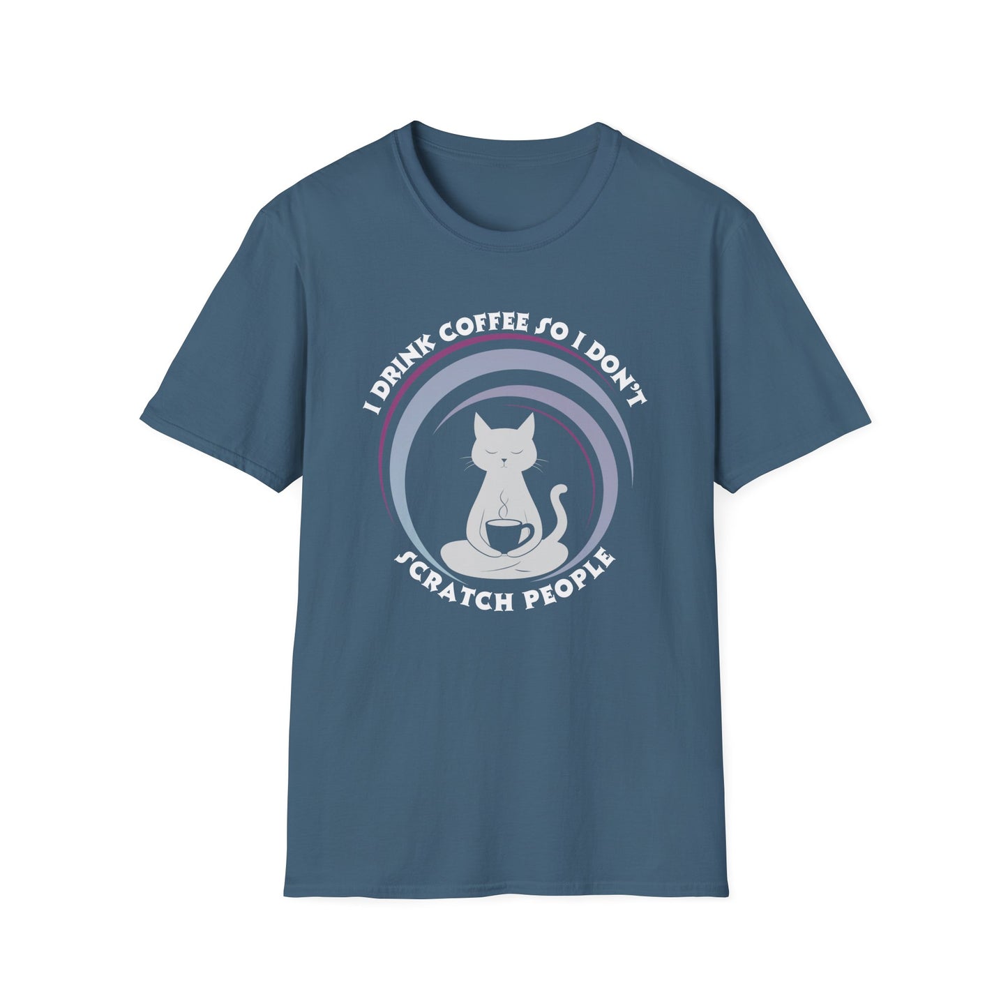 Funny Cat Coffee Shirt – I Drink Coffee So I Don't Scratch People Tee