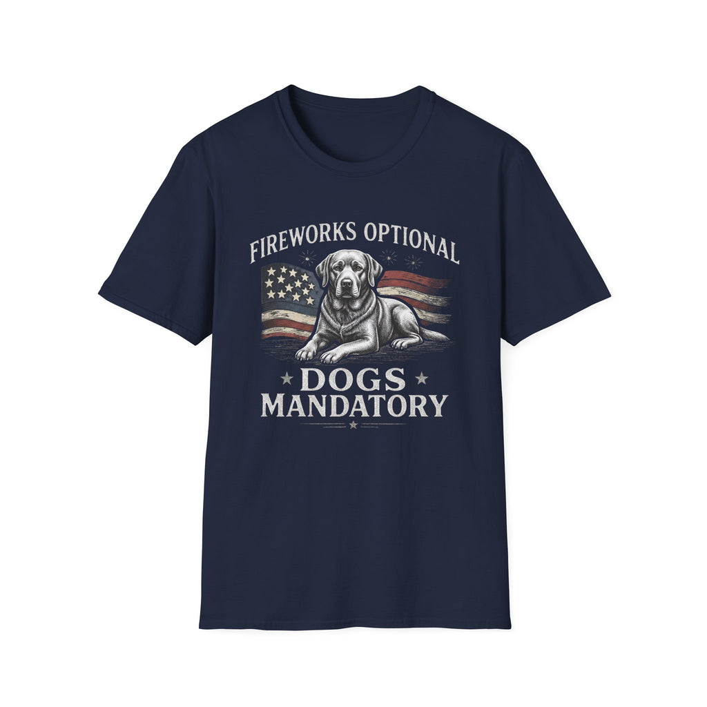 Fireworks Optional Dogs Mandatory Labrador T-Shirt