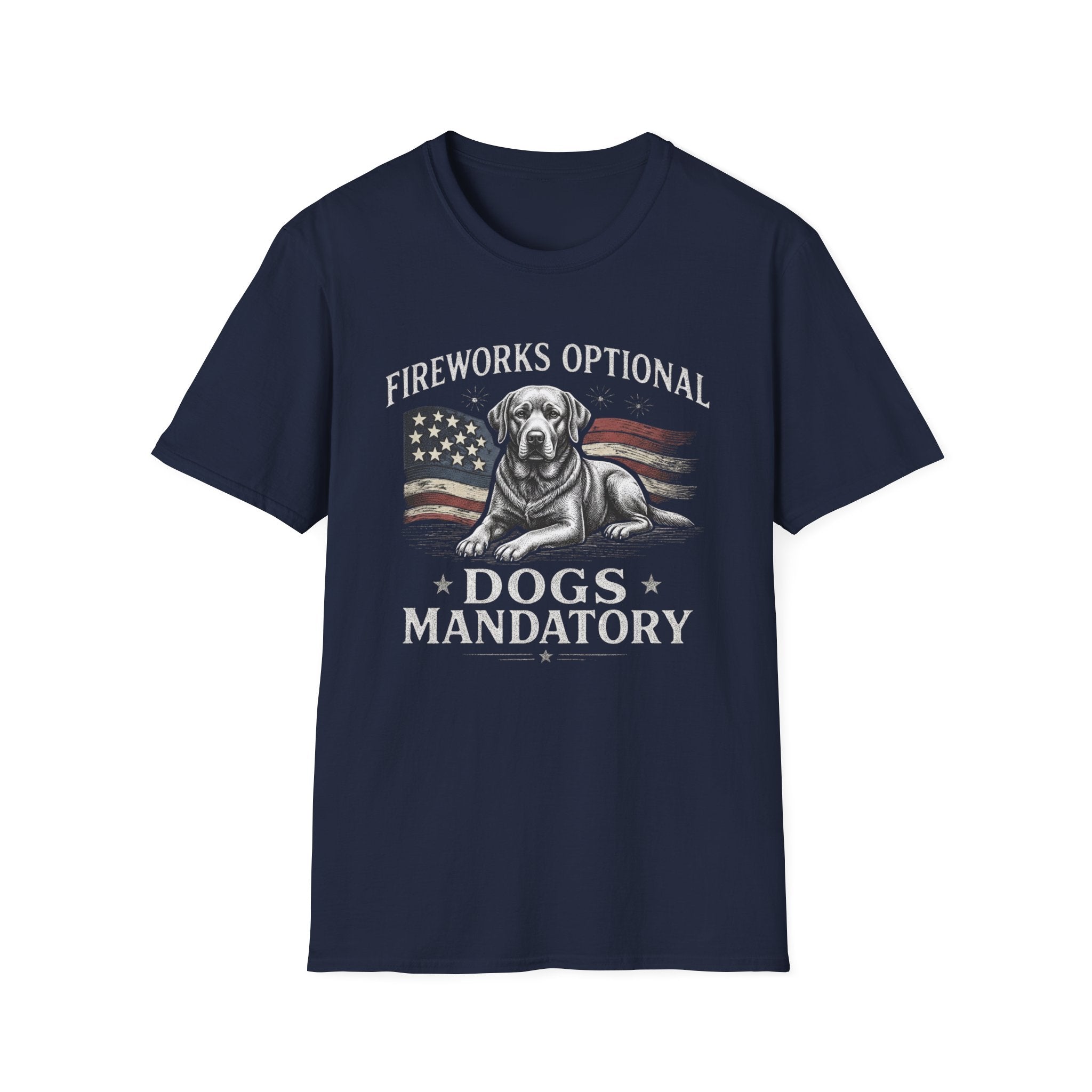Fireworks Optional Dogs Mandatory Labrador T-Shirt