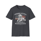 Fireworks Optional Dogs Mandatory Golden Retreiver T-Shirt