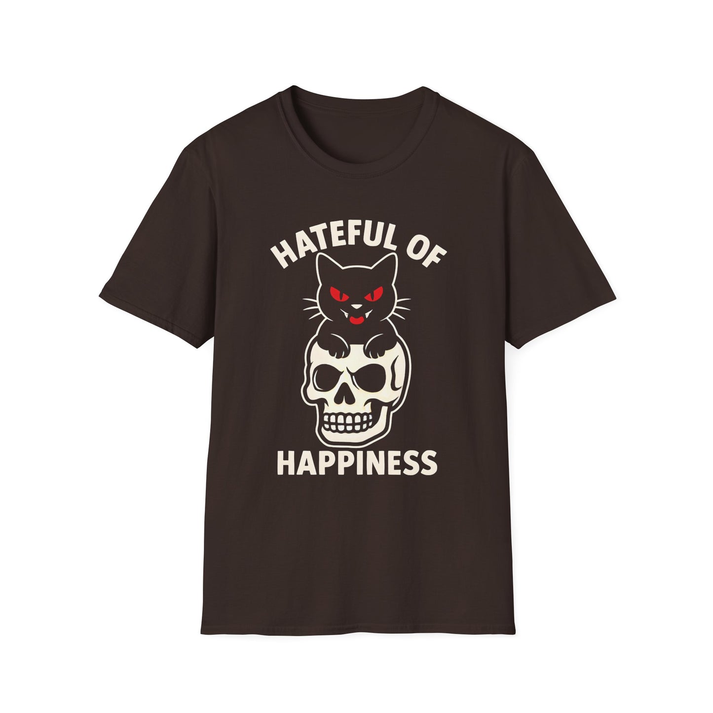Gothic Cat Skull T-Shirt | Hateful of Happiness Tee | Unisex Graphic Tee for Alternative Fashion Lovers, Halloween Gift, Punk Style, [...]