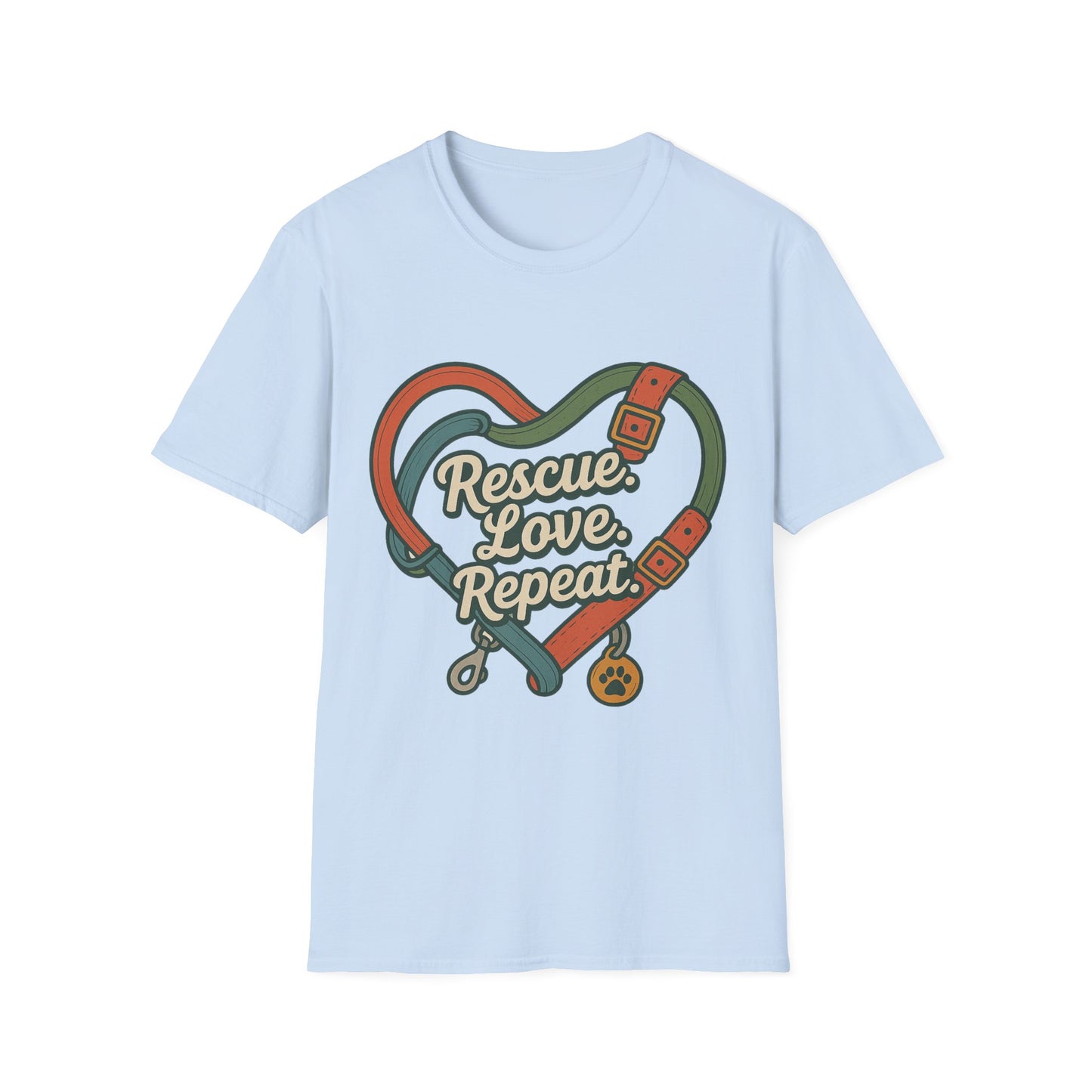 Rescue Love Repeat Tee – Adopt Don't Shop Shirt