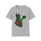 Floral Dog Silhouette T-Shirt