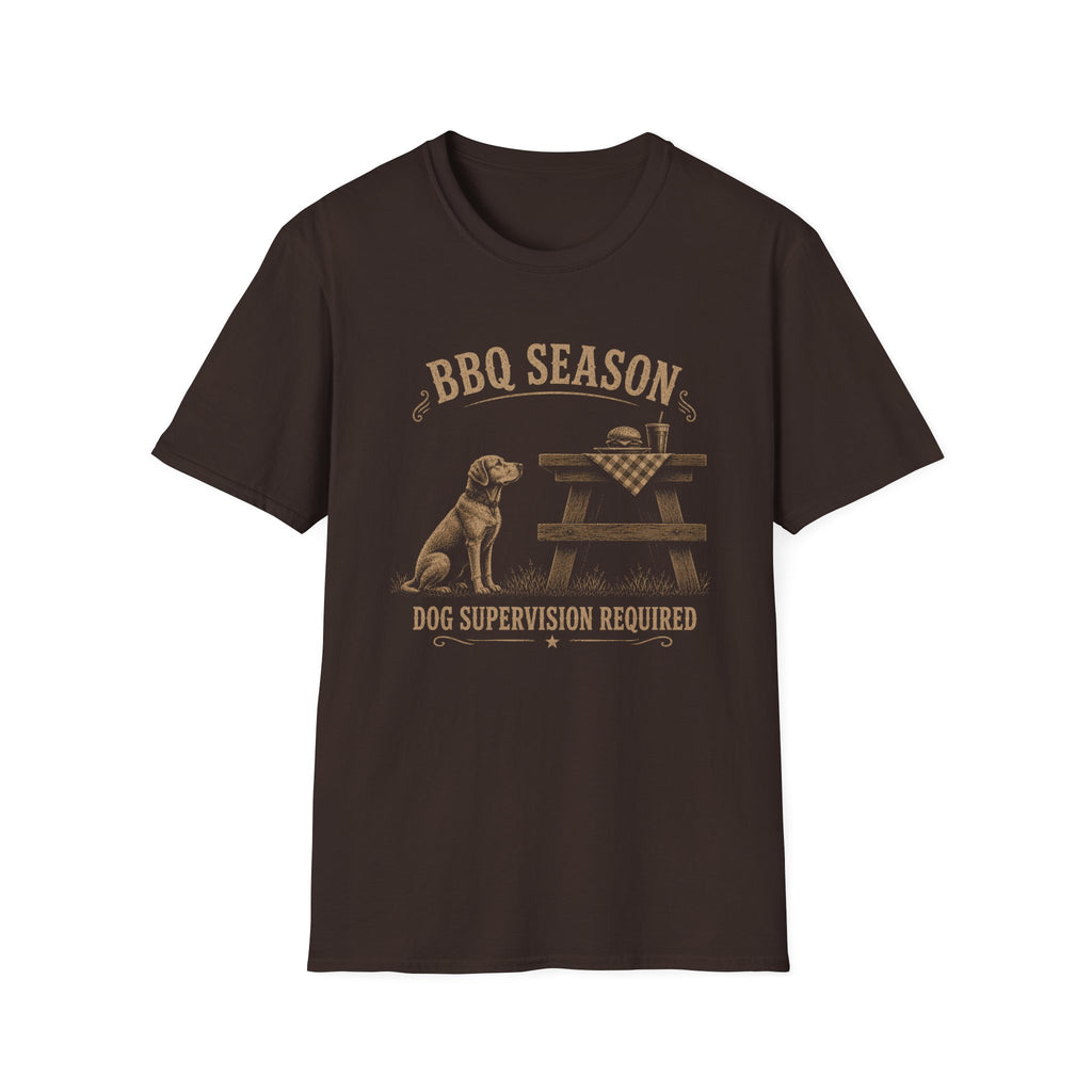 BBQ Season Dog Supervision Required T-Shirt
