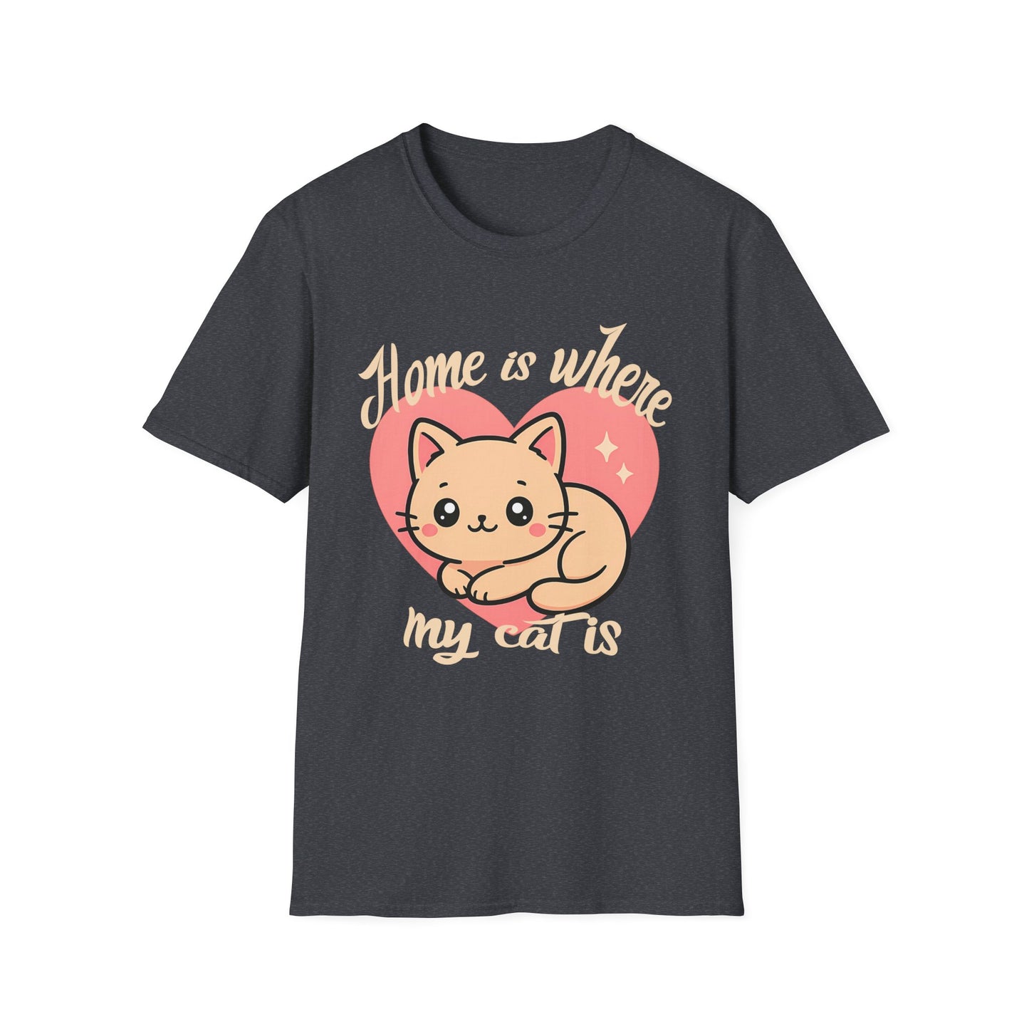 Cute Kawaii Cat Shirt – Home Is Where My Cat Is Tee