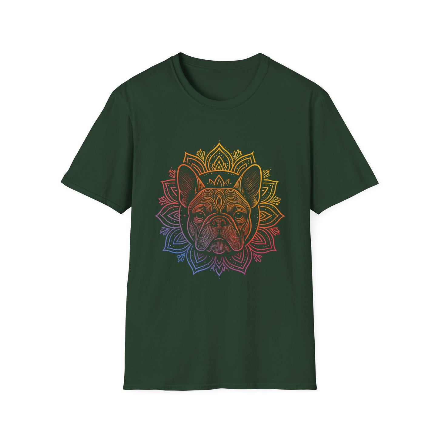 Bohemian French Bulldog Tee, Dog Lover Gift, Mandala Art T-Shirt, Unisex Graphic Top, Cute Pet Owner Apparel, Casual Statement Shirt