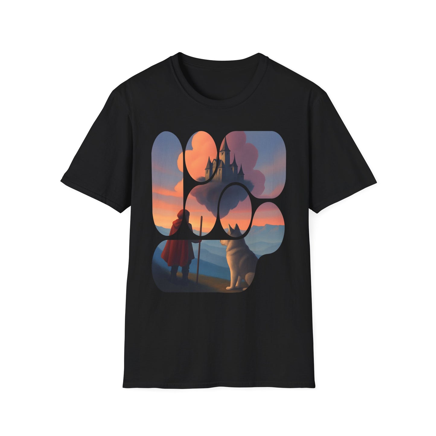 Magical Landscape T-Shirt, Unisex Graphic Tee, Adventure Apparel, Fantasy Gift, Casual Wear, Travel Enthusiasts
