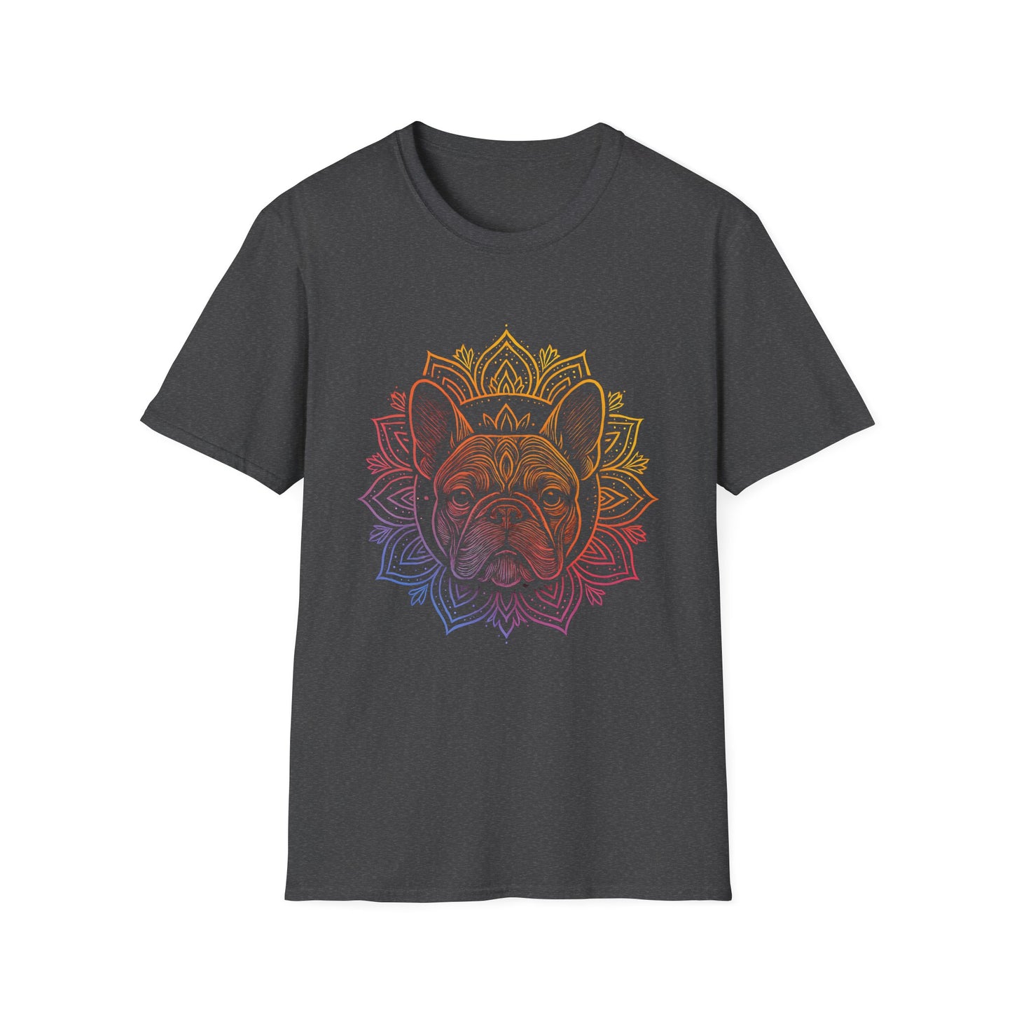 Bohemian French Bulldog Tee, Dog Lover Gift, Mandala Art T-Shirt, Unisex Graphic Top, Cute Pet Owner Apparel, Casual Statement Shirt