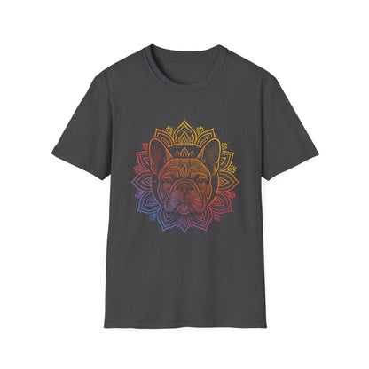 Bohemian French Bulldog Tee, Dog Lover Gift, Mandala Art T-Shirt, Unisex Graphic Top, Cute Pet Owner Apparel, Casual Statement Shirt
