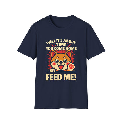 Funny Shiba Inu T-Shirt | Feed Me Dog Lover Graphic Tee