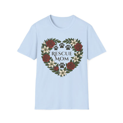 Rescue Mom Floral Heart Tee – Adopt Don't Shop