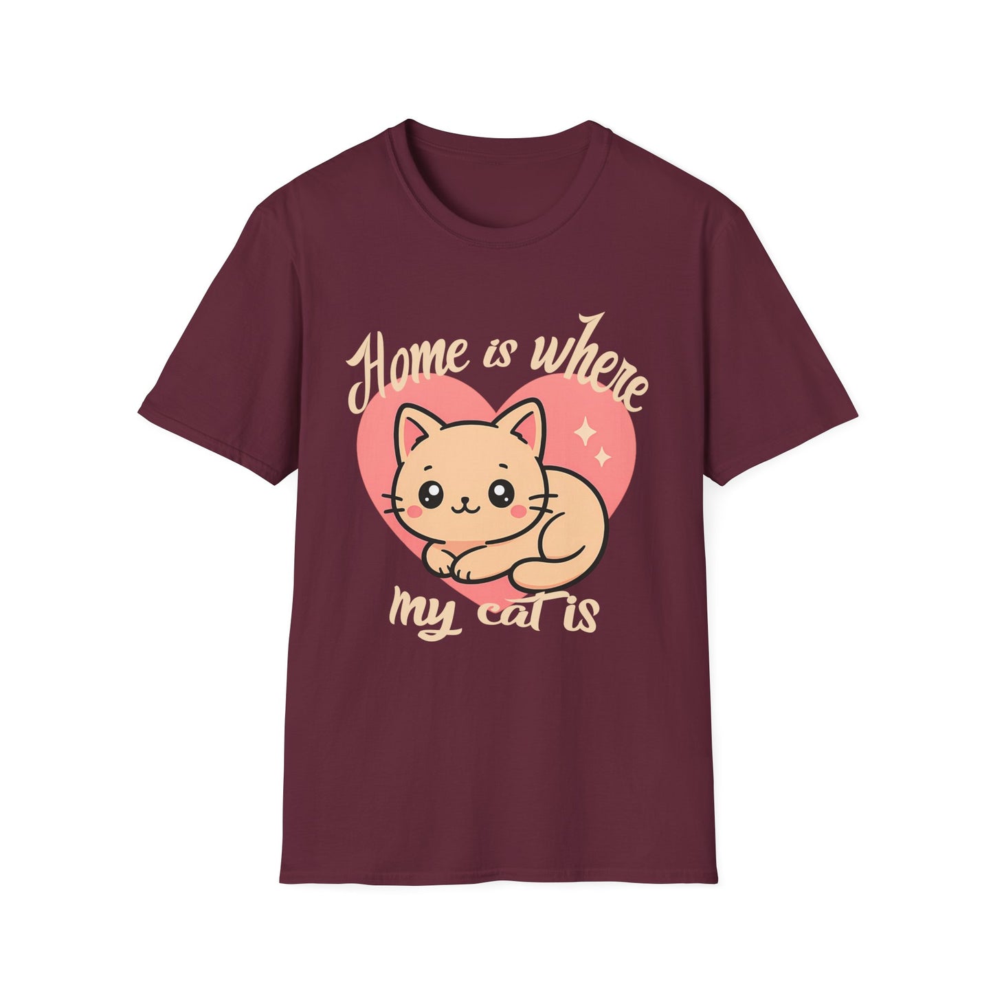 Cute Kawaii Cat Shirt – Home Is Where My Cat Is Tee