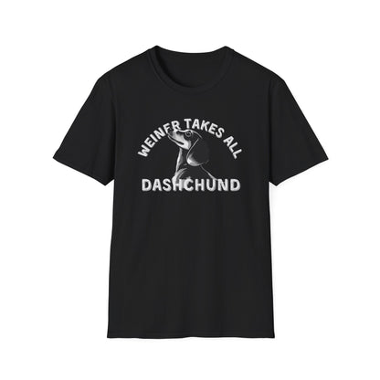 Funny Dachshund Shirt – Weiner Takes All T-Shirt
