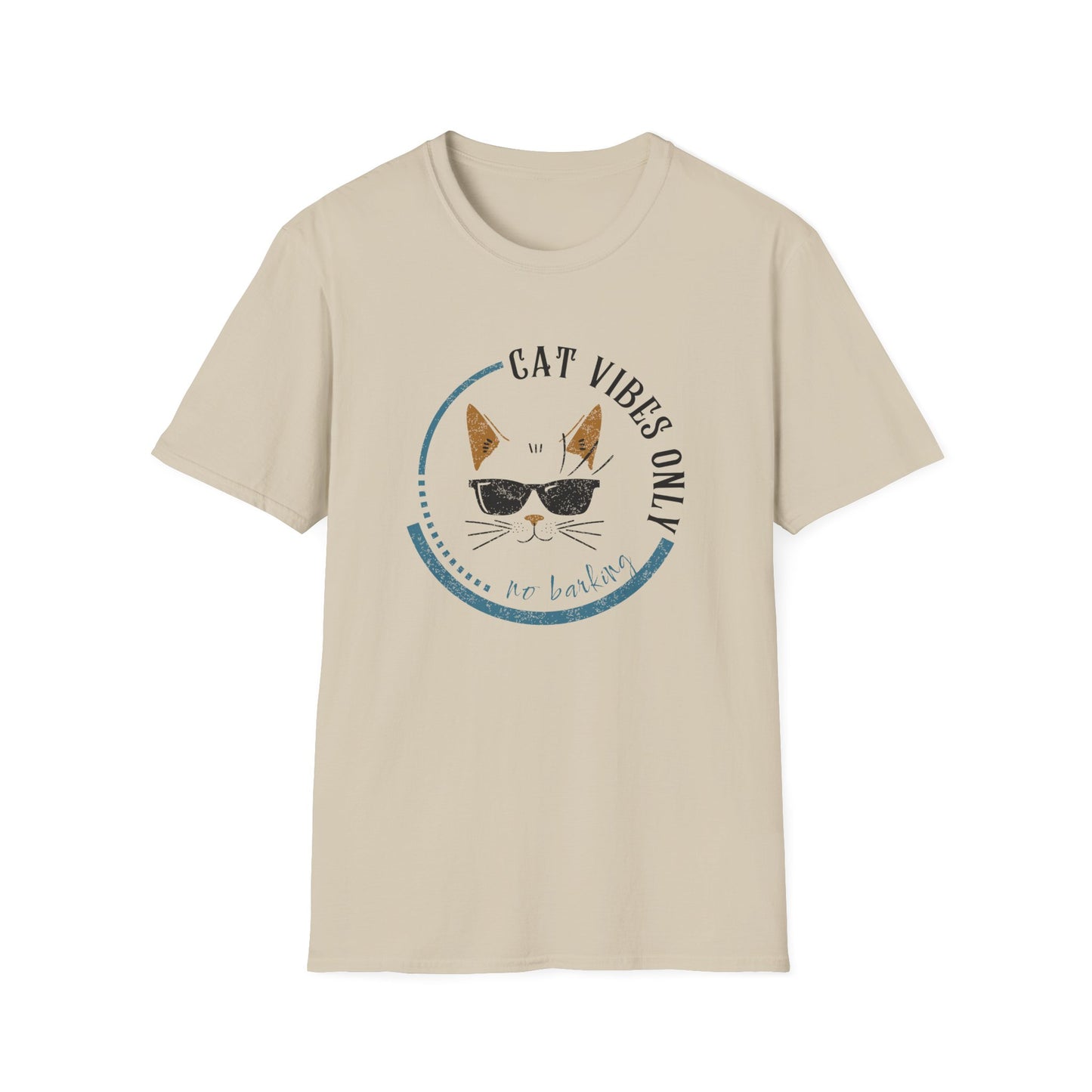 Cat Vibes Only Tee – Funny Cat Lover Shirt, No Barking