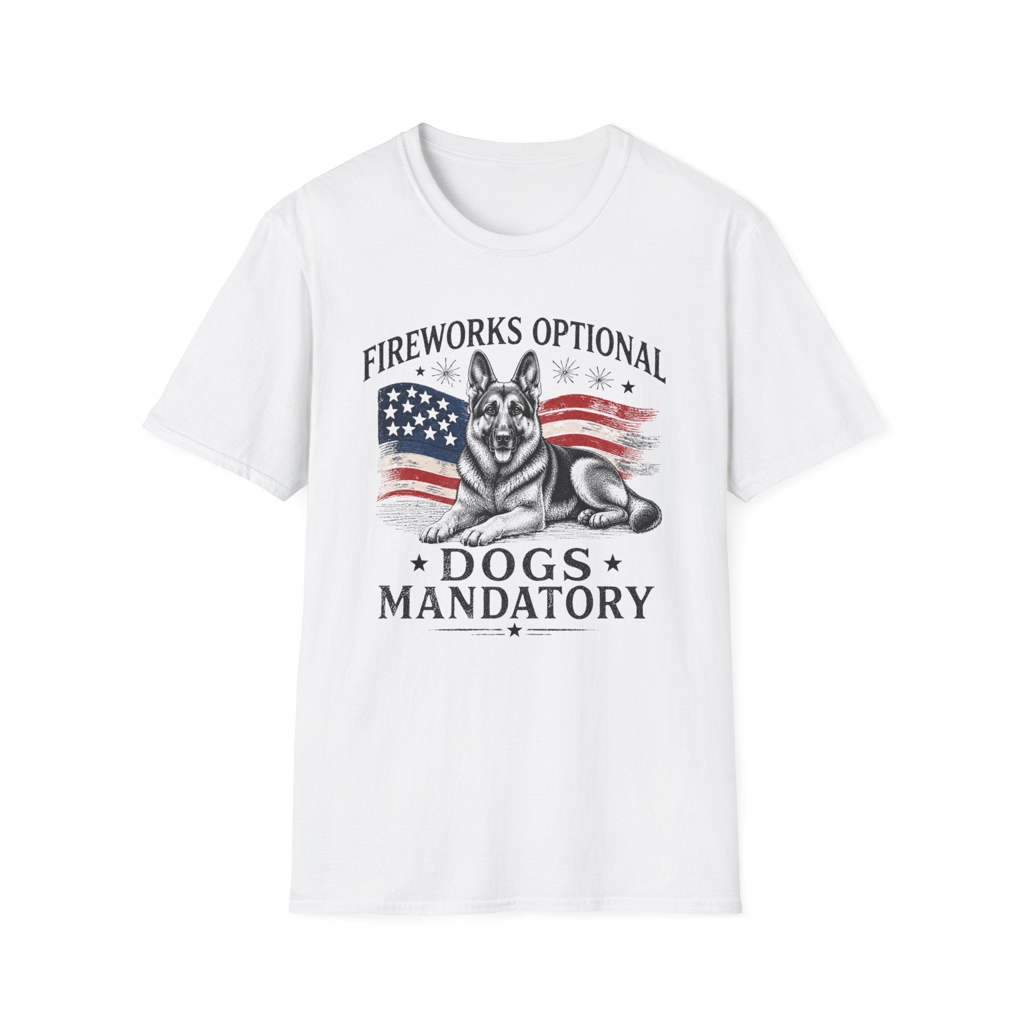 Fireworks Optional Dogs Mandatory German Shepard T-Shirt