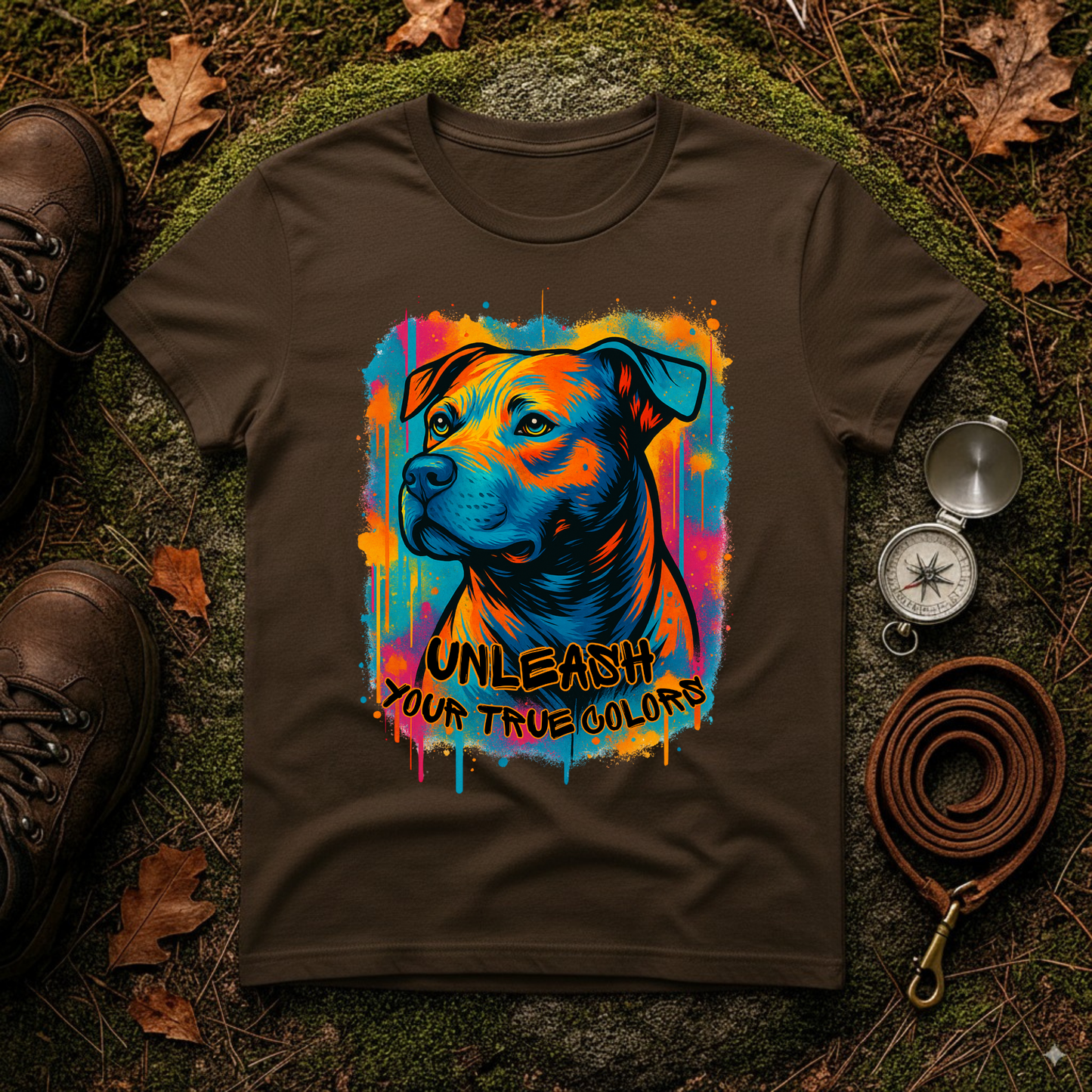 Colorful Pitbull Shirt – Unleash Your True Colors Tee