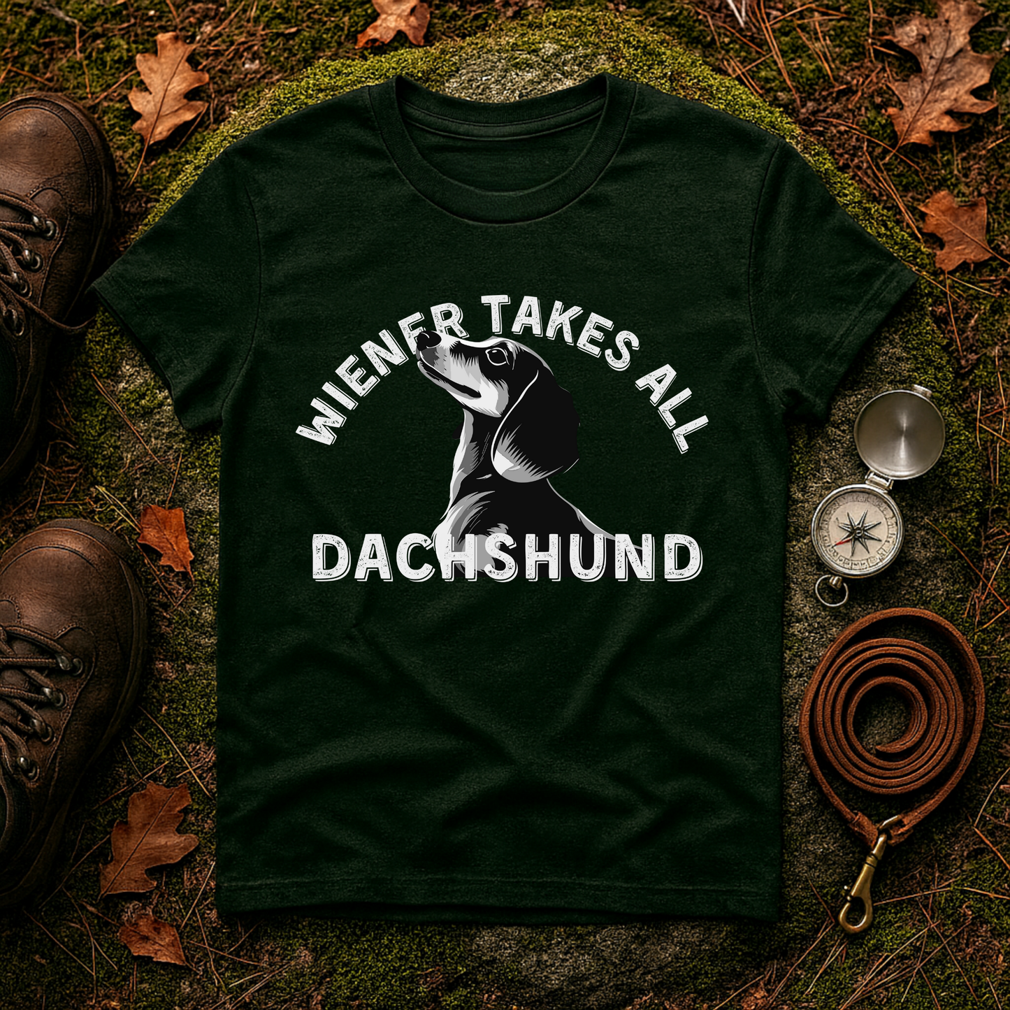 Funny Dachshund Shirt – Wiener Takes All T-Shirt