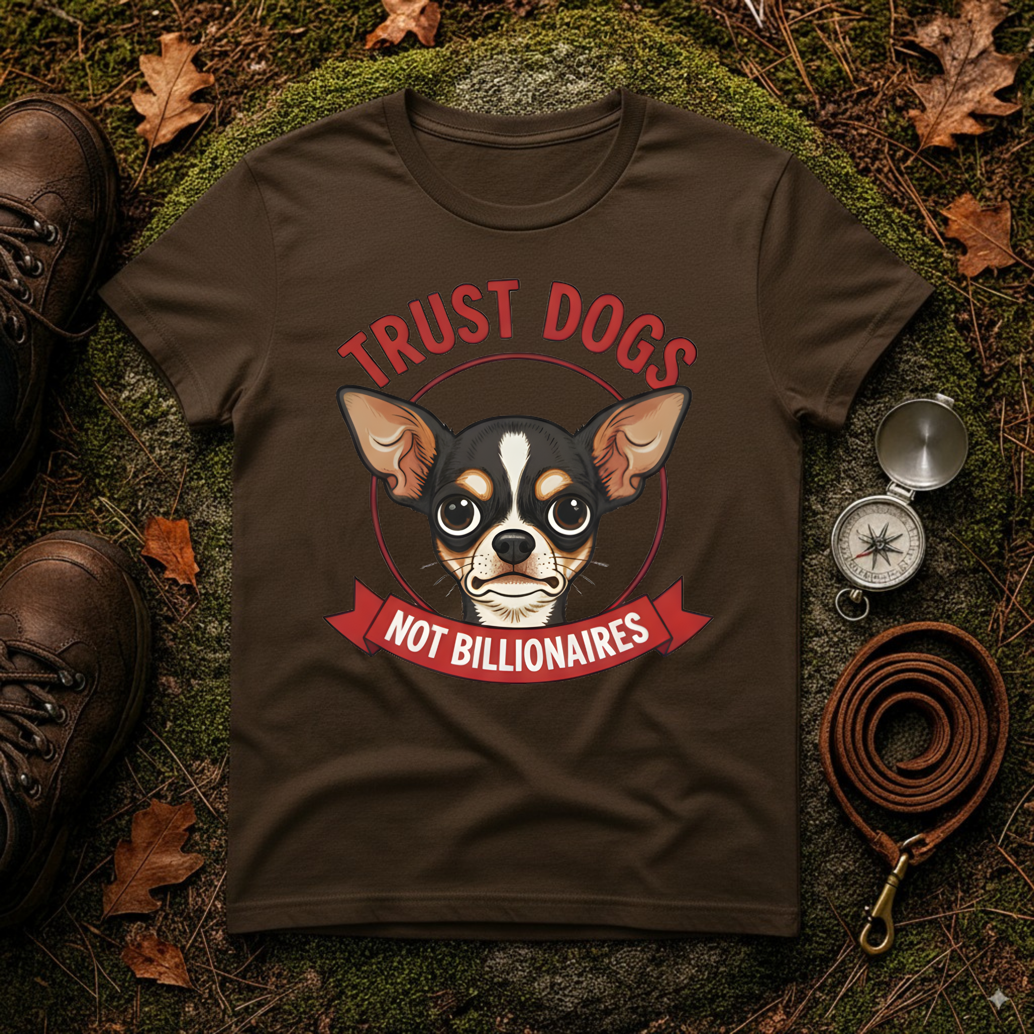 Trust Dogs Not Billionaires Chihuahua T-Shirt