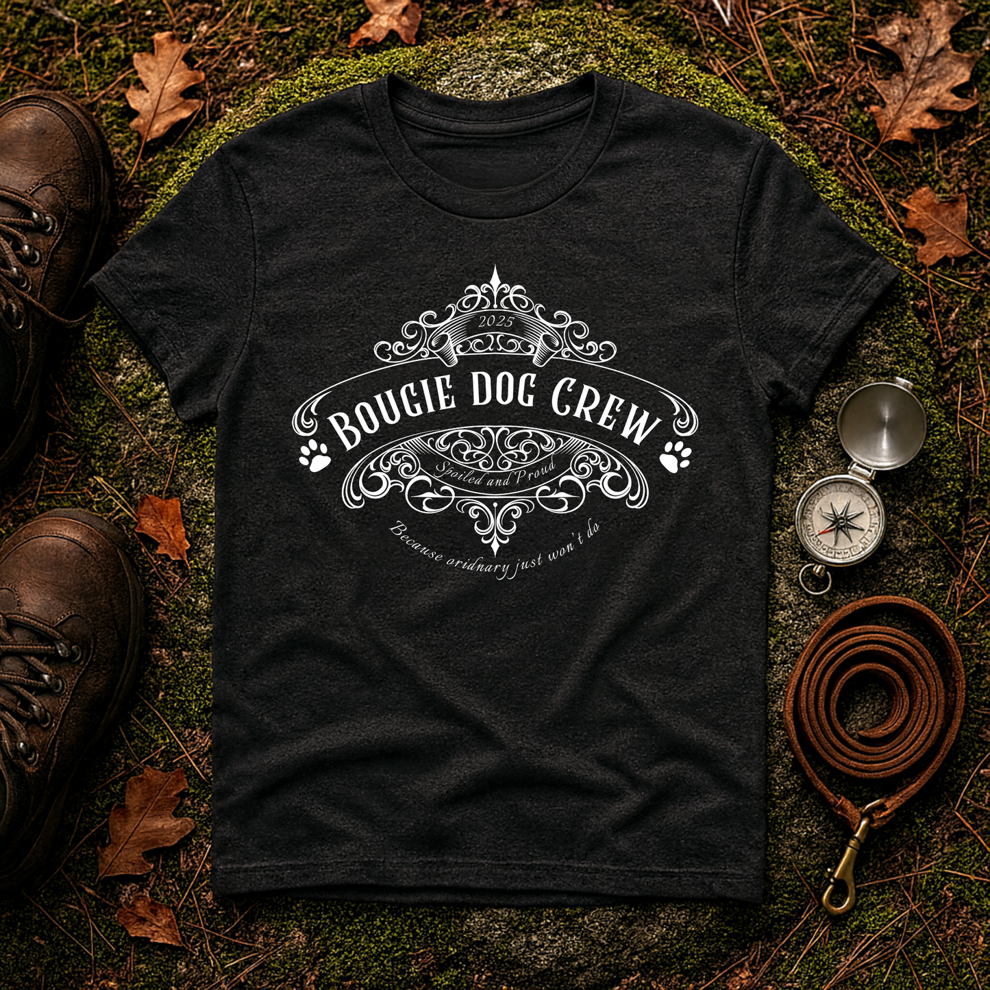 Bougie Dog Crew T-Shirt — Spoiled Dog Mom Tee